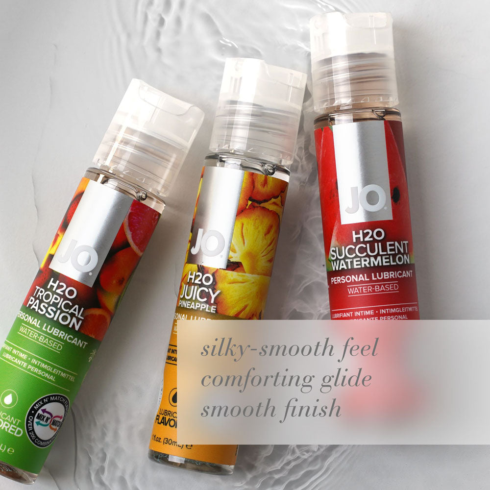 JO H2O Tropical Passion Lube - 30 mL - Tropical Flavoured Water Based Lubricant - 30 ml Bottle
