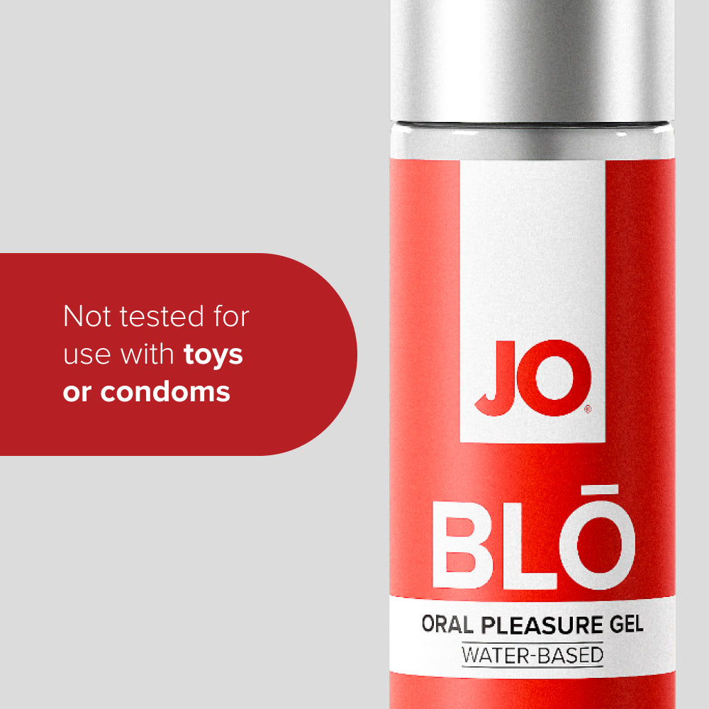 JO Blo Strawberry - Strawberry Flavoured Oral Pleasure Gel - 30 ml Bottle