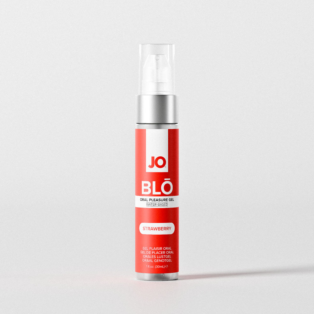 JO Blo Strawberry - Strawberry Flavoured Oral Pleasure Gel - 30 ml Bottle