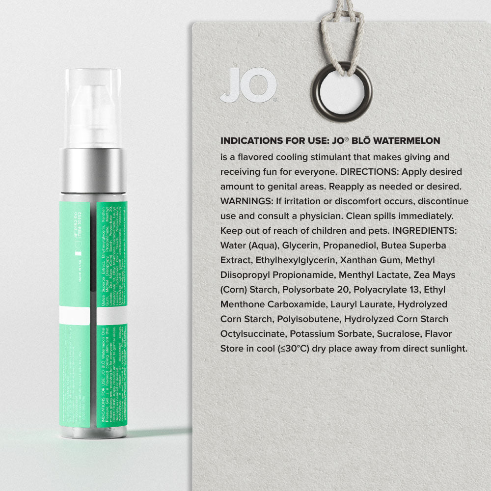 JO Blo Watermelon - Watermelon Flavoured Oral Pleasure Gel - 30 ml Bottle
