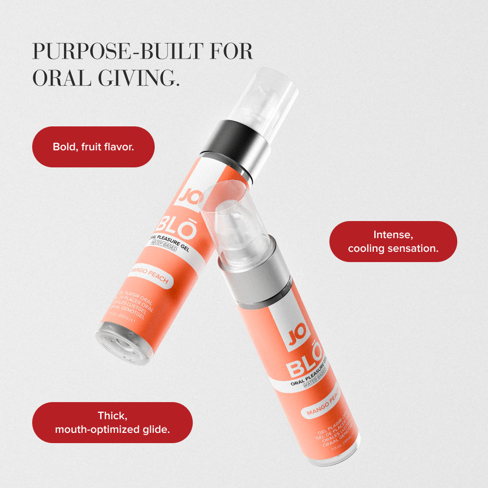 JO Blo Mango Peach - Mango Peach Flavoured Oral Pleasure Gel - 30 ml Bottle