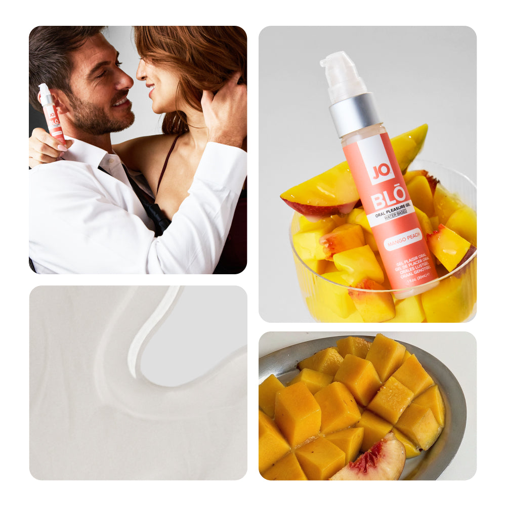 JO Blo Mango Peach - Mango Peach Flavoured Oral Pleasure Gel - 30 ml Bottle