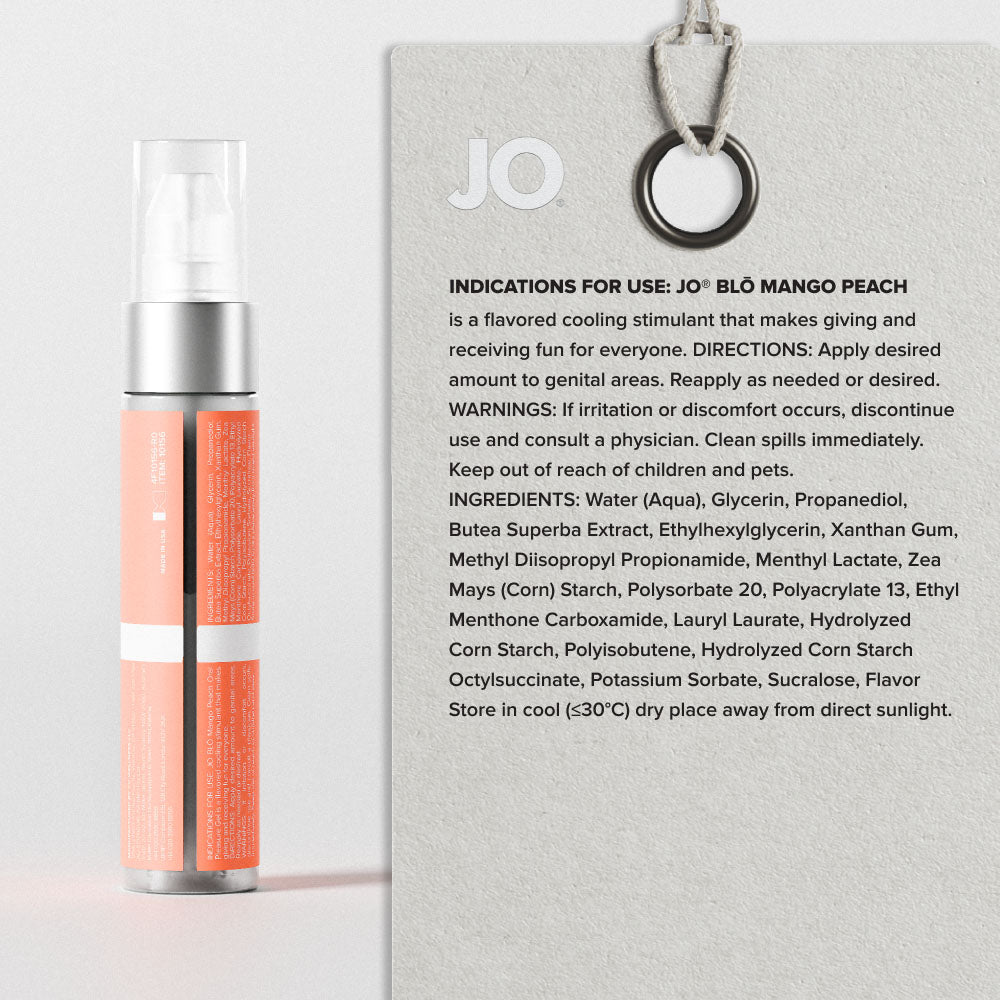 JO Blo Mango Peach - Mango Peach Flavoured Oral Pleasure Gel - 30 ml Bottle