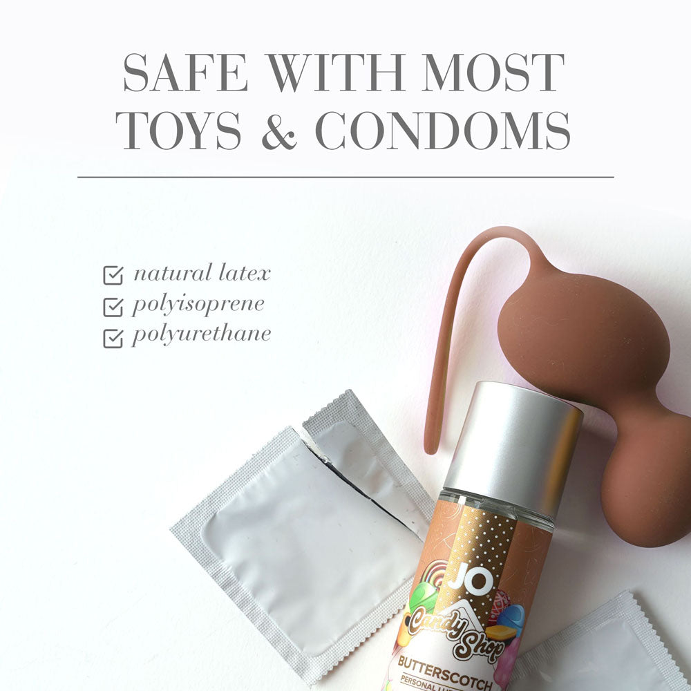 JO Candy Shop Butterscotch Lube  - 60 mL - Butterscotch Flavoured Water Based Lubricant - 60 ml Bottle