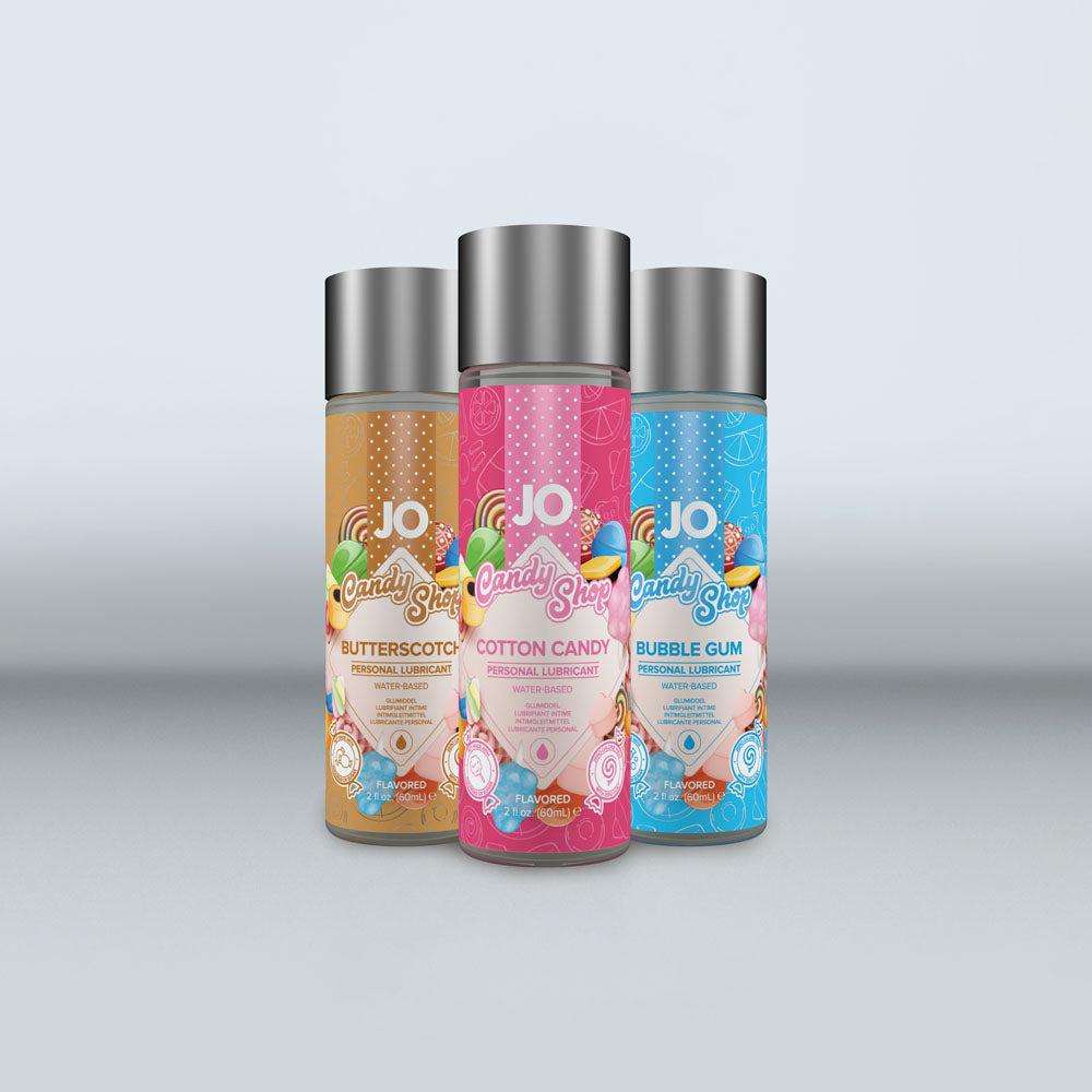 JO Candy Shop Cotton Candy Lube - 60 mL - Cotton Candy Flavoured Water Based Lubricant - 60 ml Bottle