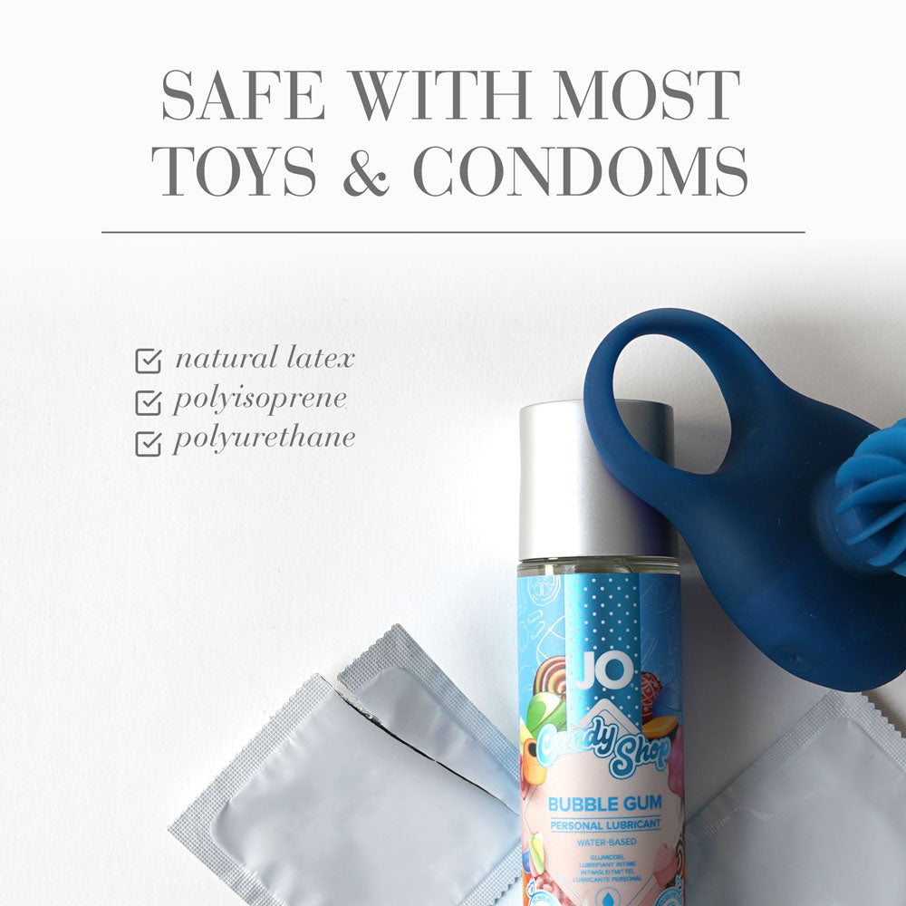 JO Candy Shop Bubblegum Lube - 60 mL - Bubblegum Flavoured Water Based Lubricant - 60 ml Bottle
