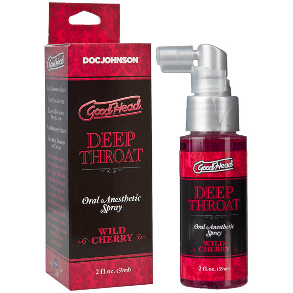 GoodHead Deep Throat Spray - Wild Cherry - Wild Cherry Flavoured Deep Throat Spray - 59 ml Bottle