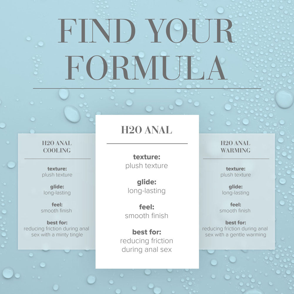 JO H2O Anal Lube - 240 mL - Water Based Anal Lubricant - 240 ml Bottle