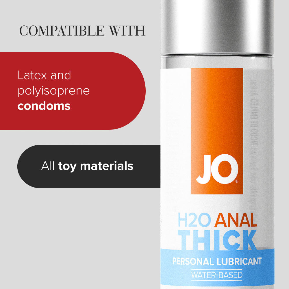 JO H2O Anal Thick Lube - 60 mL - Thick Water Based Anal Lubricant - 60 ml Bottle