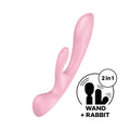 Satisfyer Triple Oh - Pink USB Rechargeable Rabbit Vibrator
