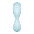 Satisfyer Curvy Trinity 5 - Blue USB Rechargeable Air Pulse Stimulator & Vibrator with App Control