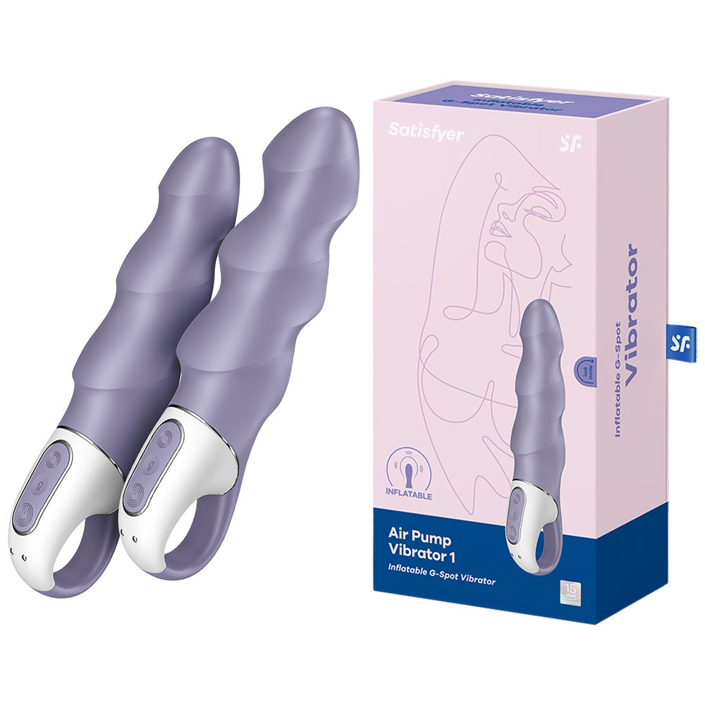 Satisfyer Air Pump Vibrator 1 - Lilac USB Rechargeable Inflatable Vibrator