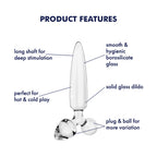 Satisfyer Triple Crystal 1 - Clear - Clear Glass 3-in-1 Butt Plug