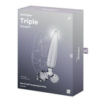 Satisfyer Triple Crystal 1 - Clear - Clear Glass 3-in-1 Butt Plug