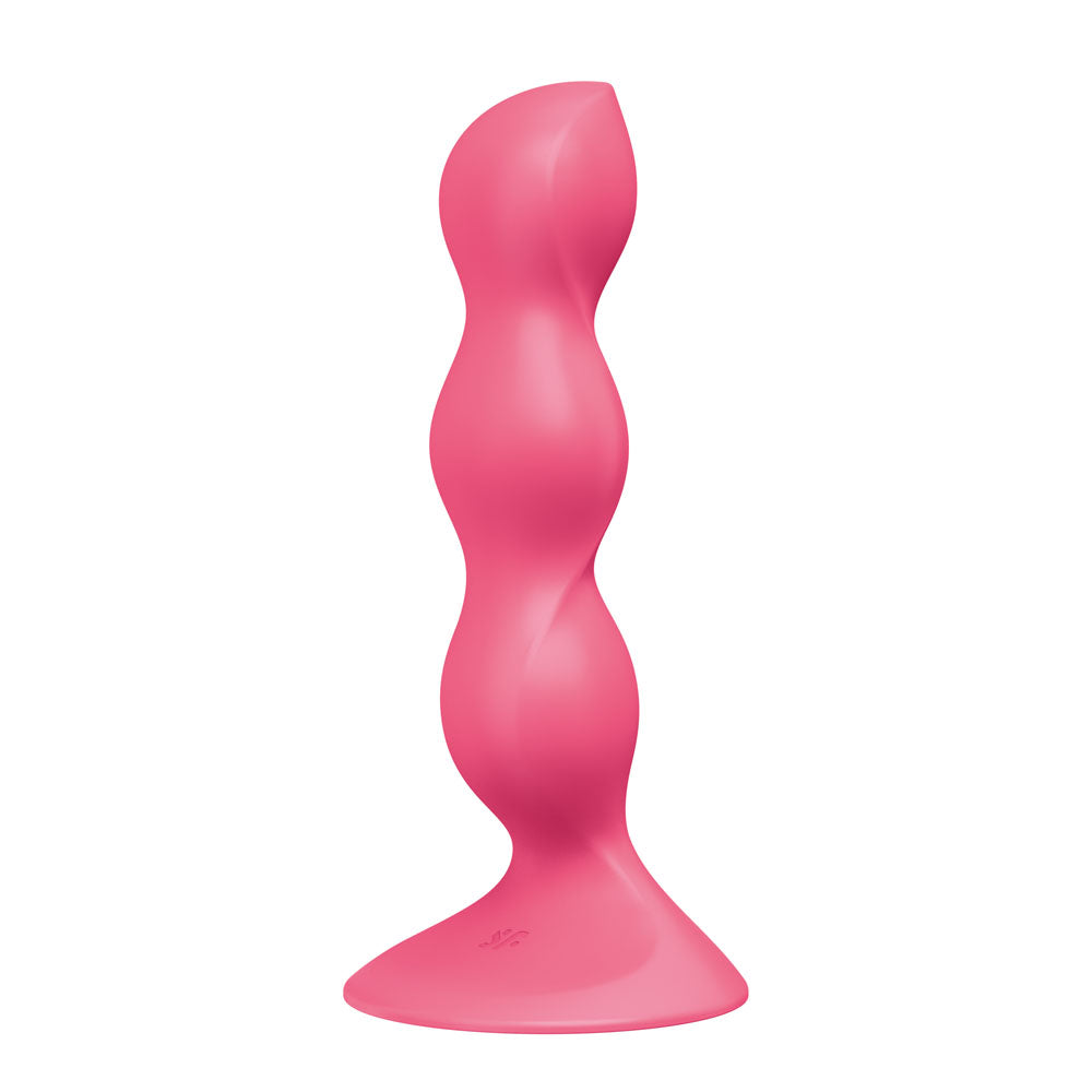 Satisfyer Triple Ball-R - Red - Red 18 cm Beaded and Weighted Dildo