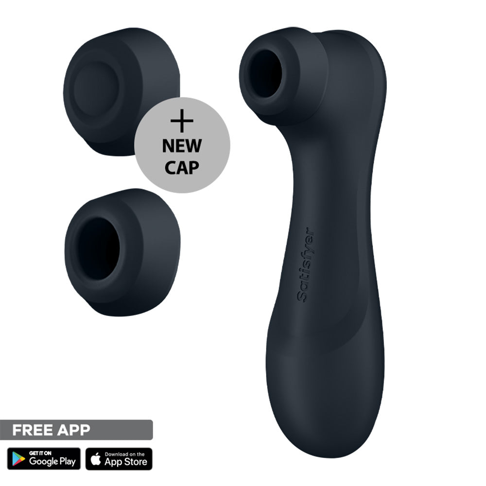 Satisfyer Pro 2 Generation 3 with App Control - Dark Grey - Dark Grey Touch-Free USB-C Rechargeable Clitoral Stimulator