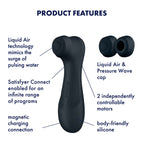 Satisfyer Pro 2 Generation 3 with App Control - Dark Grey - Dark Grey Touch-Free USB-C Rechargeable Clitoral Stimulator