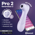 Satisfyer Pro 2 Generation 3 with App Control - Lilac - Lilac Touch-Free USB-C Rechargeable Clitoral Stimulator