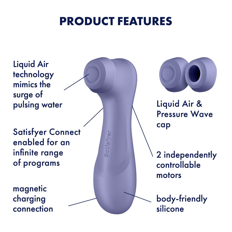 Satisfyer Pro 2 Generation 3 with App Control - Lilac - Lilac Touch-Free USB-C Rechargeable Clitoral Stimulator