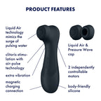 Satisfyer Pro 2 Generation 3 - Dark Grey - Dark Grey Touch-Free USB-C Rechargeable Clitoral Stimulator
