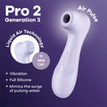 Satisfyer Pro 2 Generation 3 - Lilac - Lilac Touch-Free USB-C Rechargeable Clitoral Stimulator