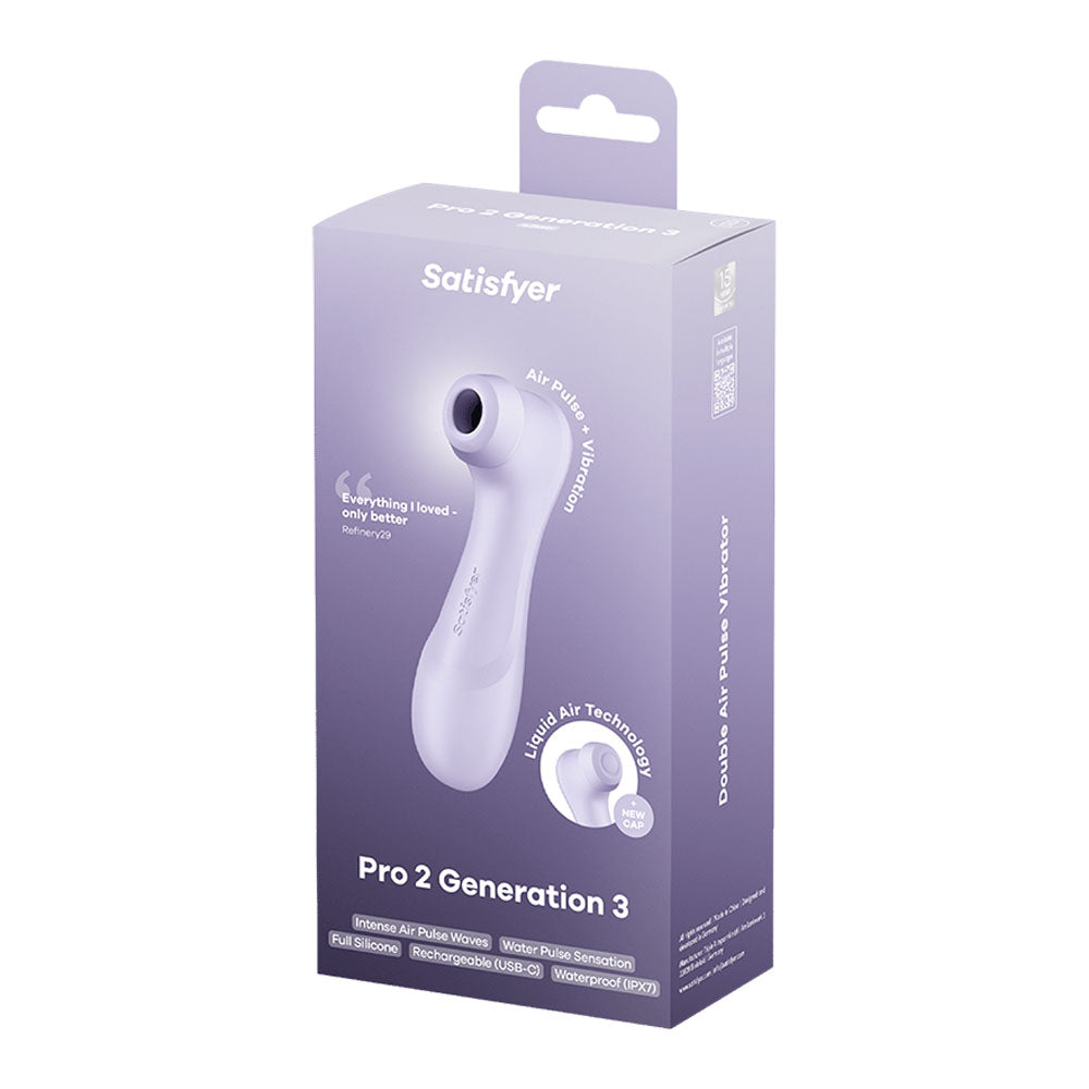 Satisfyer Pro 2 Generation 3 - Lilac - Lilac Touch-Free USB-C Rechargeable Clitoral Stimulator