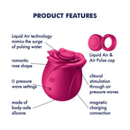 Satisfyer Pro 2 Classic Blossom - Red USB-C Rechargeable Air Pulse Rose Stimulator