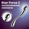 Satisfyer Star Force 2 - Chrome Steel 22 cm Dildo