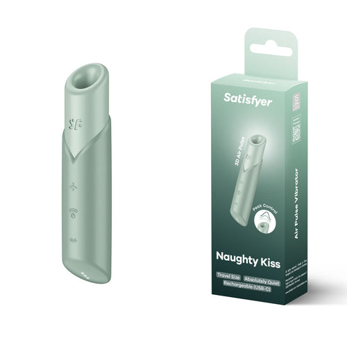Satisfyer Naughty Kiss - Mint Green USB Rechargeable Air Pulse Stimulator