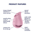 Satisfyer Tongue Player - Pink USB Rechargeable Flicking Stimulator