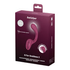 Satisfyer G For Goddess 2 - Wine Red - Wine Red 18.8 cm USB Rechargeable Vibrator with Clit Stim