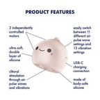 Satisfyer Mochi - Beige - Beige USB Rechargeable Air Pulse Stimulator