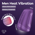Satisfyer Men Heat Vibration - Battery Series - Purple Heating and Vibrating Masturbator