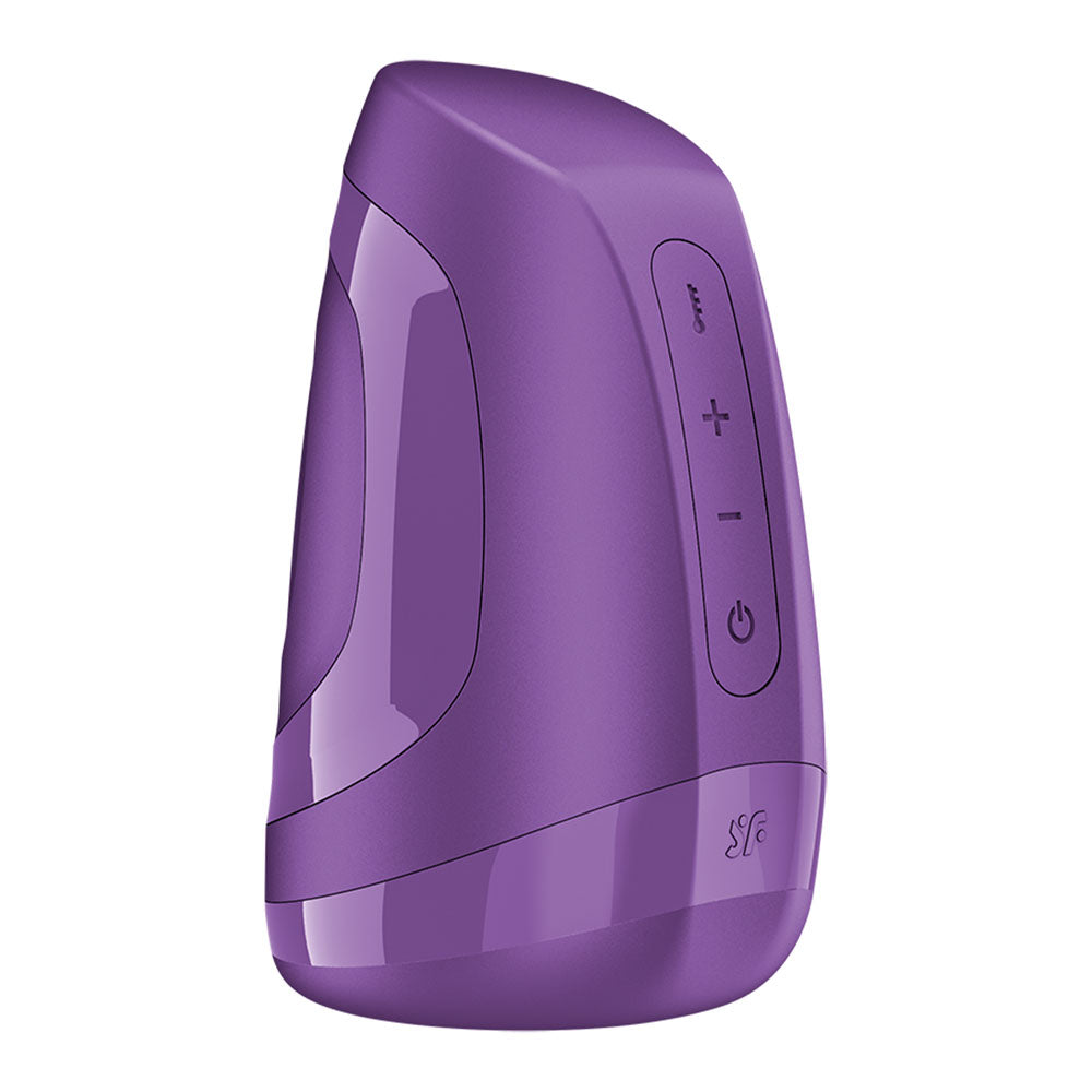 Satisfyer Men Heat Vibration - Battery Series - Purple Heating and Vibrating Masturbator