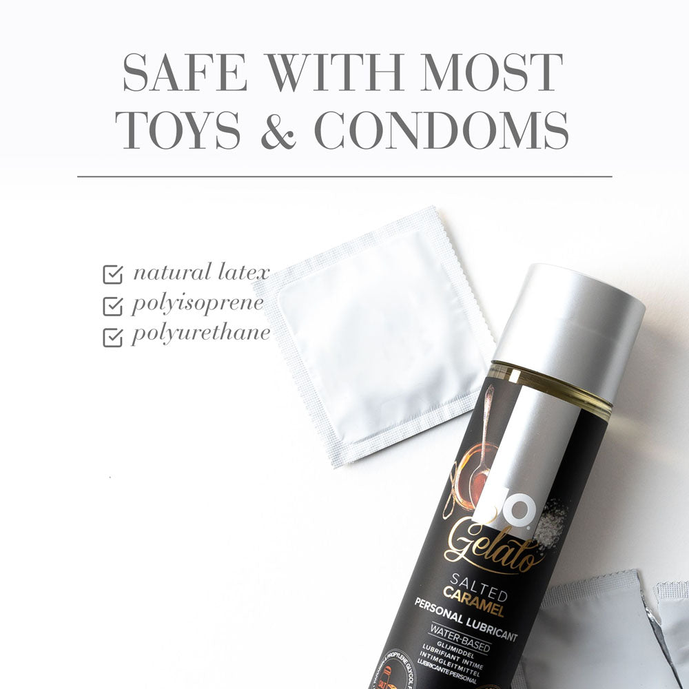 JO Gelato Salted Caramel Lube - 30 mL - Salted Caramel Flavoured Water Based Lubricant - 30 ml Bottle