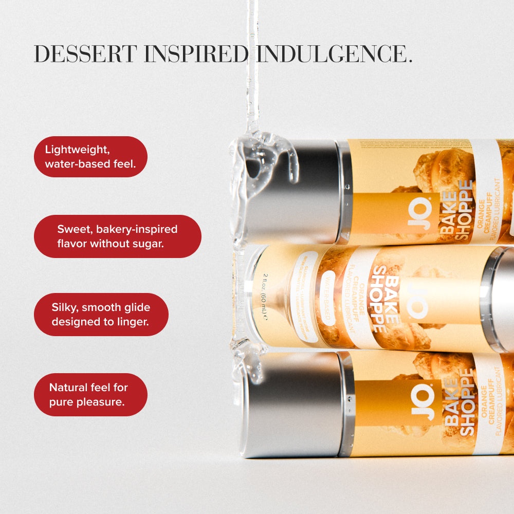 JO Bake Shoppe - Orange Creampuff - Orange Creampuff Flavoured Water Based Lubricant - 60 ml Bottle