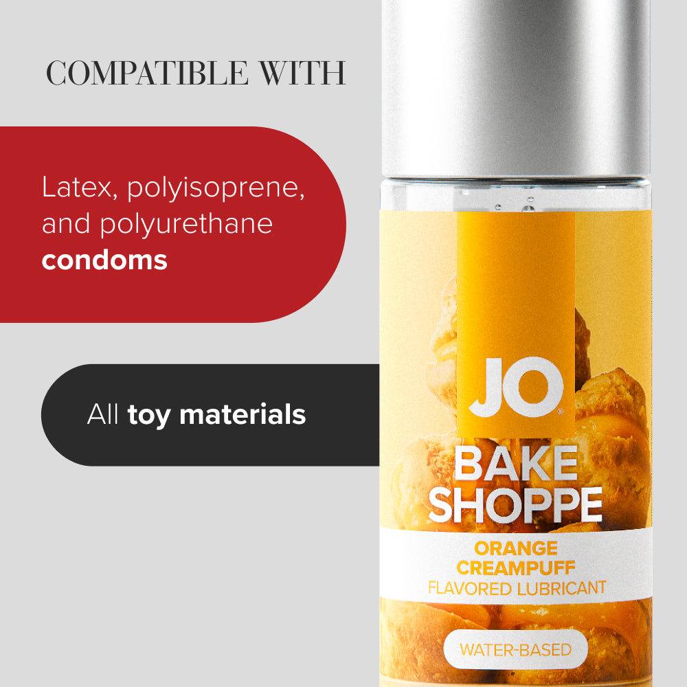 JO Bake Shoppe - Orange Creampuff - Orange Creampuff Flavoured Water Based Lubricant - 60 ml Bottle
