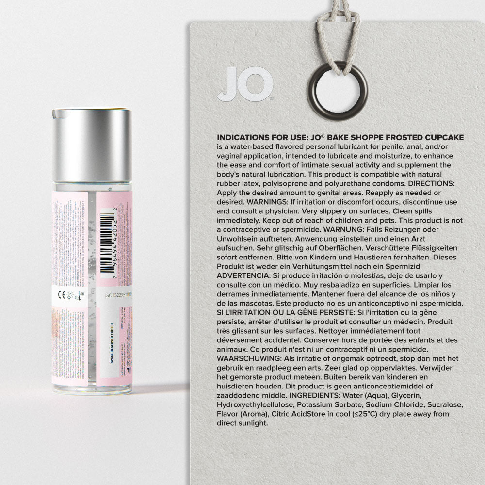 JO Bake Shoppe - Frosted Cupcake - Frosted Cupcake Flavoured Water Based Lubricant - 60 ml Bottle