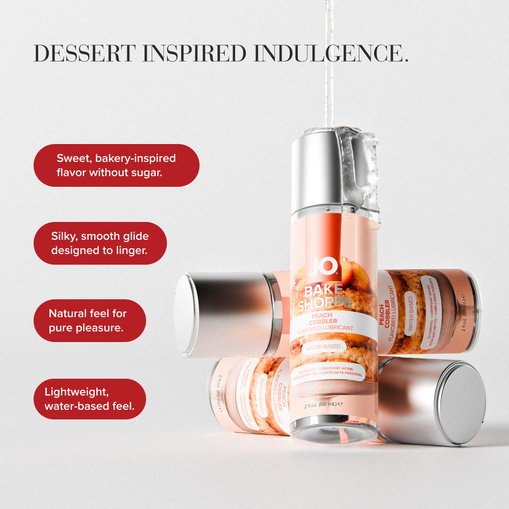 JO Bake Shoppe - Peach Cobbler - Peach Cobbler Flavoured Water Based Lubricant - 60 ml Bottle