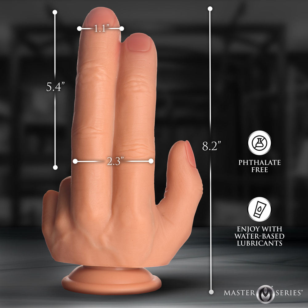 Master Series The Shocker - Flesh 20.8 cm Finger Dildo