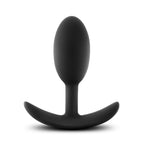 Anal Adventures Platinum Vibra Slim Plug - Black 10.1 cm Butt Plug with Internal Ball