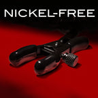 Noir Pom Adjustable Nipple Clamps - Black Furry Nipple Clamps