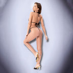BACI WL Criss Cross Wetlook Teddy - Black - One Size