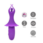 Maia SIENNA - Purple - Purple 15.2 cm USB Rechargeable Fluttering Bullet