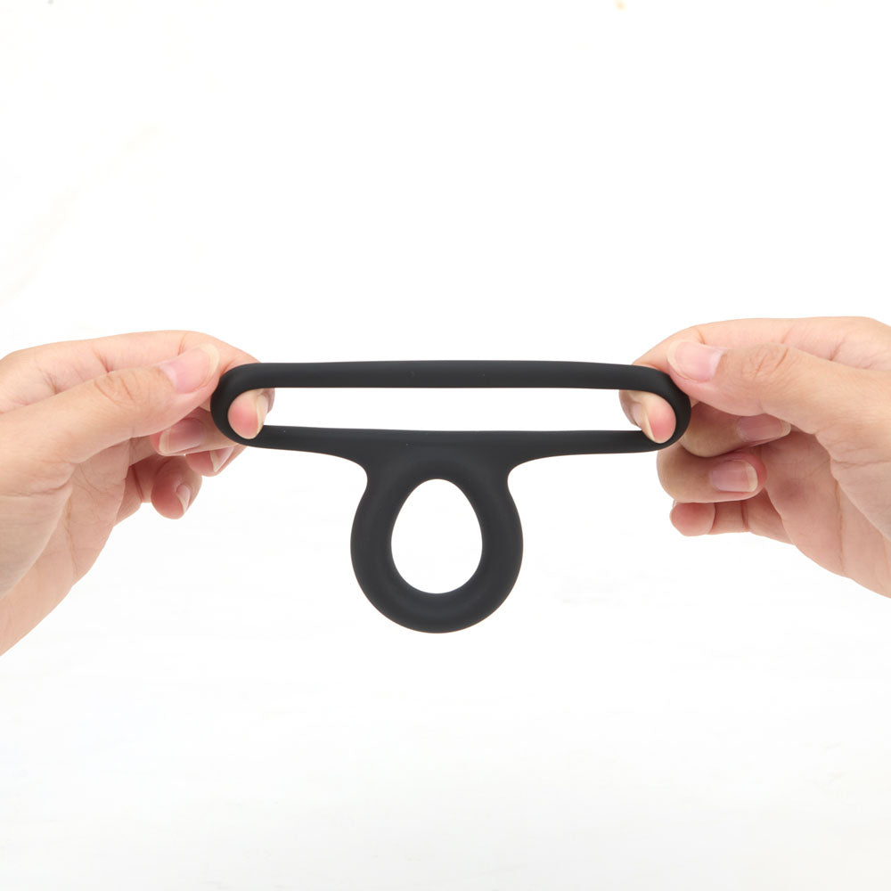Maia GAVIN - Black Cock & Balls Ring