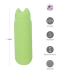 Maia ALLIE - Green 7.6 cm USB Rechargeable Vibrating Bullet