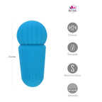 Maia INDI - Blue 7.6 cm USB Rechargeable Mini Vibrating Wand