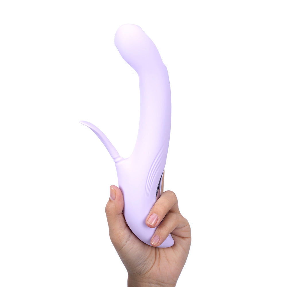 Maia CHARLI - Lavender 22.9 cm USB Rechargeable Flapping & Tapping Rabbit Vibrator