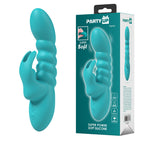 Party Up BRYNLYN - Teal - Teal 18.2 cm USB Rechargeable Rabbit Vibrator
