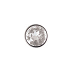 Adam & Eve Clear Gem Anal Plug - Large - Metallic 9.5 cm Large Butt Plug with Clear Gem Base